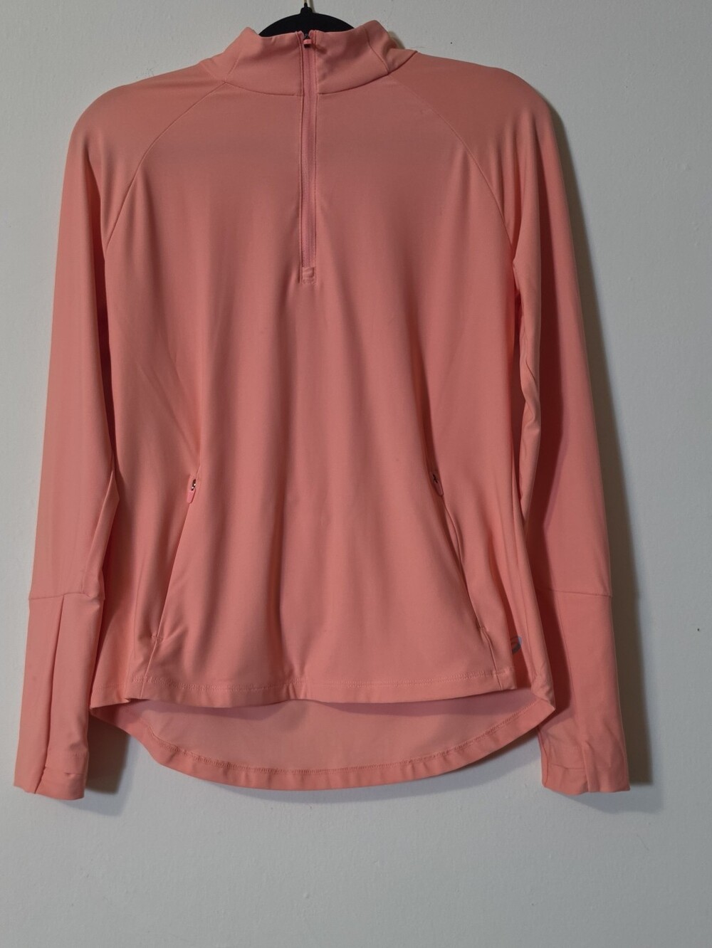Women's Coral Long-Sleeve Quarter-Zip Pullover